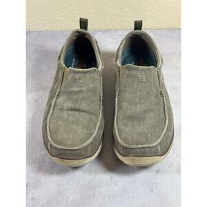 Skechers Drigo Slip On Moc Toe Casual Brown Taupe Loafer Shoes 64654 Size 10.5